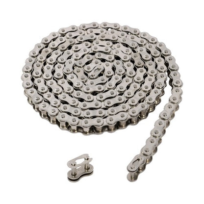 Solid Spare 60SS Heavy Duty Roller Chain 10 feet With 2 Connecting Links Carbon Steel ?