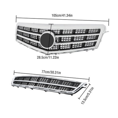 Solid Spare Front Bumper Cover Grille+Lower Grille For Cadillac ATS 2013-2014 Matte Black