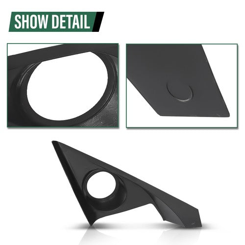 Solid Spare Carbon Fiber Look Door Stereo Speaker Cover Fit For 2016-2021 Honda Civic 10th