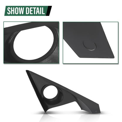 Solid Spare Carbon Fiber Look Door Stereo Speaker Cover Fit For 2016-2021 Honda Civic 10th