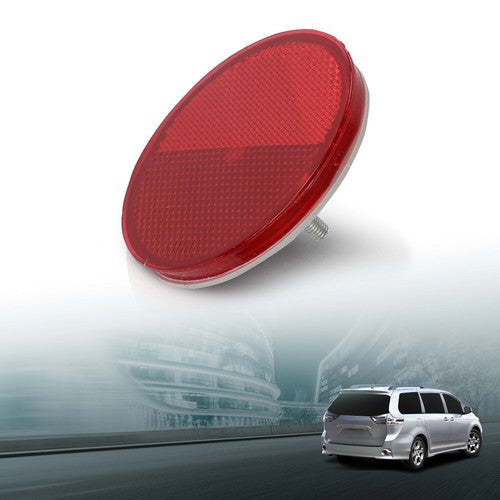 Solid Spare Rear Bumper Reflector Light Left or Right Red Fit For 2011-2020 Toyota Sienna