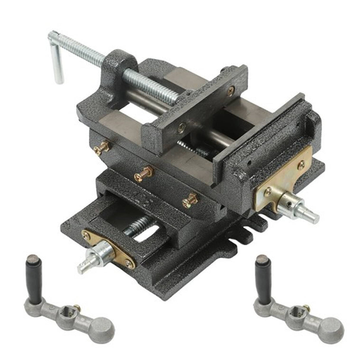 Solid Spare For Duty Sliding Drill Shop Grip Tools 5" Cross Press Vise Slide Vice Iron Heavy