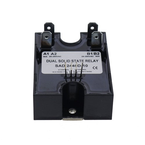 Solid Spare New Dual Solid State Relay D2440D-10 Random Turn On SSR 4-15VDC Input 280VAC 40A