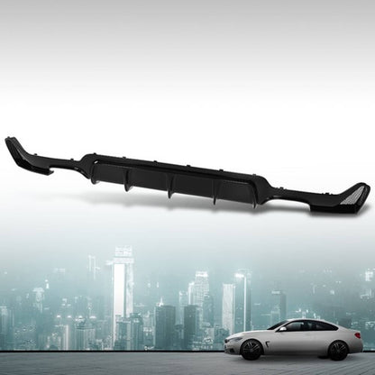Solid Spare Rear Bumper Diffuser Quad Exhaust Fit For 14-20 BMW F32 F33 F36 4 Series M Sport