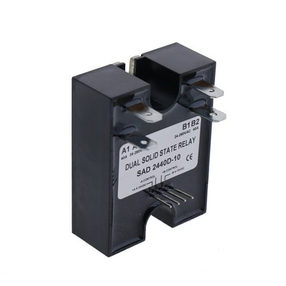 Solid Spare New Dual Solid State Relay D2440D-10 Random Turn On SSR 4-15VDC Input 280VAC 40A