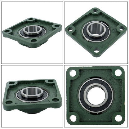 Solid Spare 4PCS UCF209-28 with seat bearing 1 3/4" hole 4 Bolt Solid Base Self-Aligning