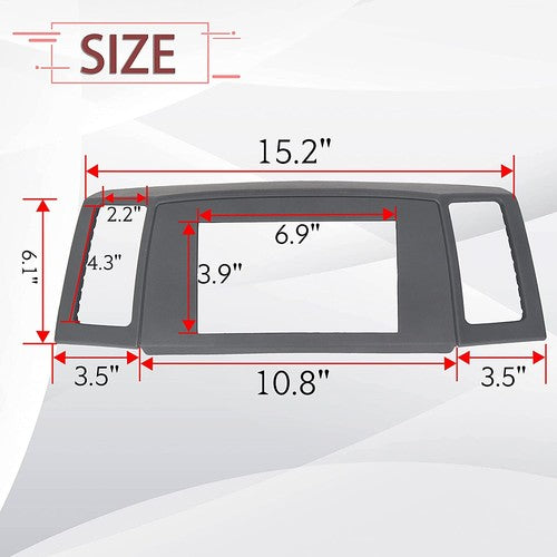 Solid Spare For Jeep Grand Cherokee 05 2006 2007 Navigation Radio Stereo Dash Bezel Vent Kit