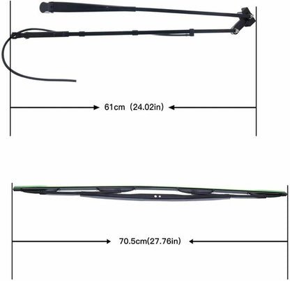 Solid Spare Windshield Wiper Arm & Blade 7251263 7251264 For Bobcat T650 T740 T750 T770 T870