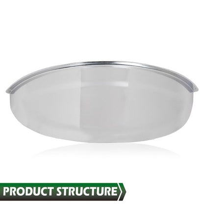 Solid Spare 1 Pair Headlight Headlamp Visors 7" Chrome Shields Trim Cover Caps LH+RH Side