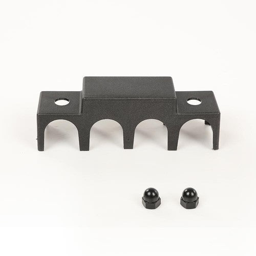 Solid Spare Black 12V 250A 4 Post Busbar Bus Bar Power Distribution Block With Cover 5/16"