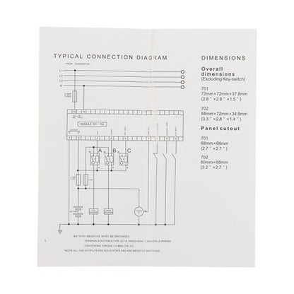 Solid Spare Generator Controller Automatic Start Module Generator Control Panel DSE701AS