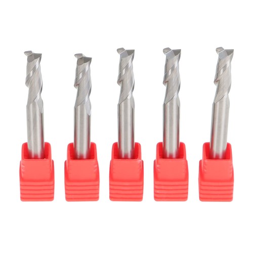 Solid Spare 5 PCS 1/4" 2 Flute New Carbide End Mill 3/4" LOC 2-1/2" Overall Length