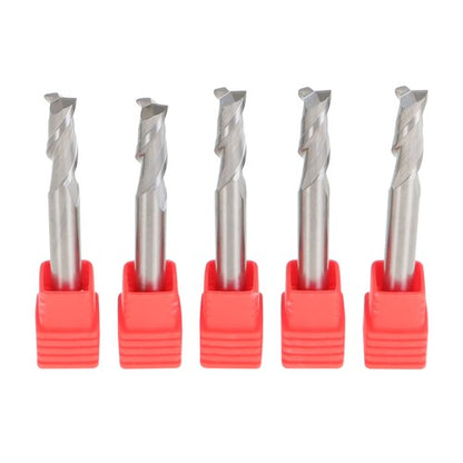 Solid Spare 5 PCS 1/4" 2 Flute New Carbide End Mill 3/4" LOC 2-1/2" Overall Length