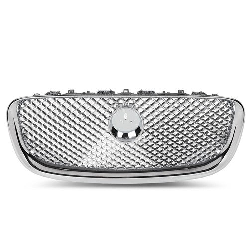 Solid Spare New Fit For 2012-2015 Jaguar XF XFR Silver Front Bumper Upper Mesh Grille