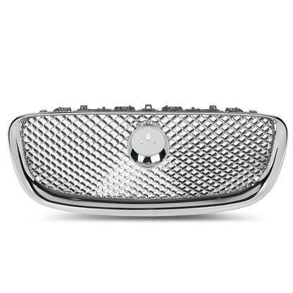 Solid Spare New Fit For 2012-2015 Jaguar XF XFR Silver Front Bumper Upper Mesh Grille
