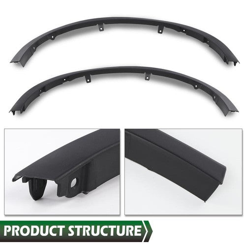 Solid Spare Fit For 18-21 Toyota C-HR Front Driver and Passenger Side Fender Trim Set
