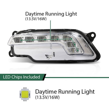 Solid Spare LED DRL Fog Lights Driving Lamps For 10-16 Mercedes Benz W212 E350 E550 E63 AMG