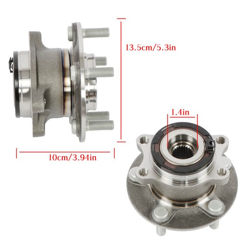 Solid Spare 2 Pcs Rear Wheel Hubs Bearings AWD For Mitsubishi Outlander 2014 2015 2016-2020