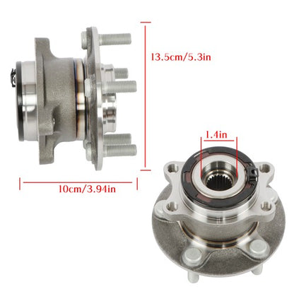 Solid Spare 2 Pcs Rear Wheel Hubs Bearings AWD For Mitsubishi Outlander 2014 2015 2016-2020