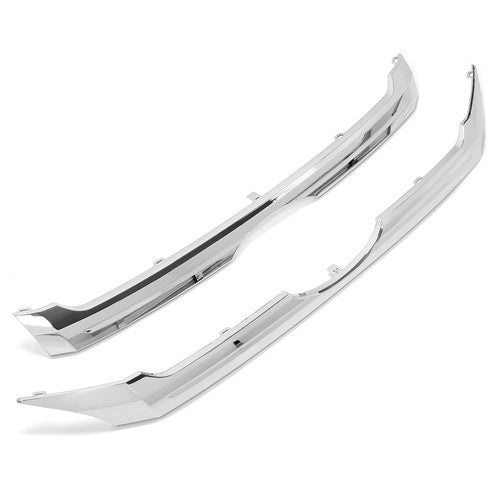 Solid Spare 2PCS Front Upper & Center Grille Trim Grill Chrome Set For 2011-2014 Ford Edge