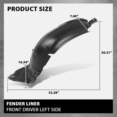 Solid Spare Front Left Side Fender Liner Fit For 07-11 Mercedes-Benz S450 S550 S63 AMG