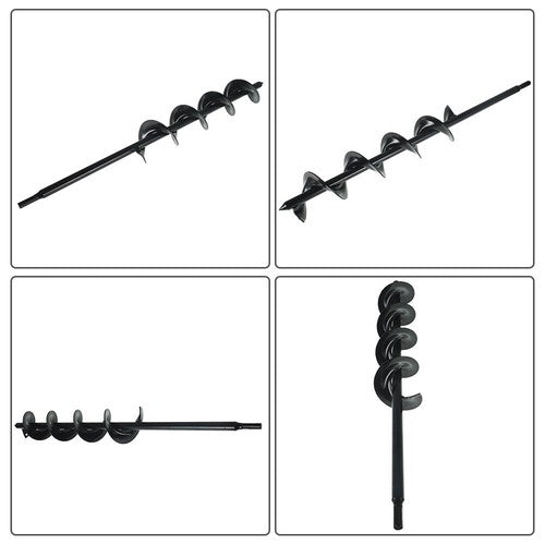 Solid Spare Auger Drill Bit 3" x 24" Garden Plant Flower Bulb Rapid Planter Spiral