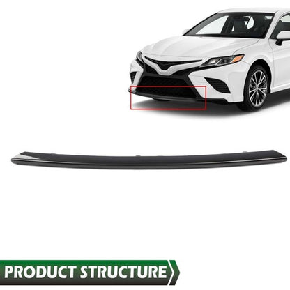 Solid Spare Fit For 18-20 Toyota Camry Front Bumper Face Bar Lower Molding Trim Black