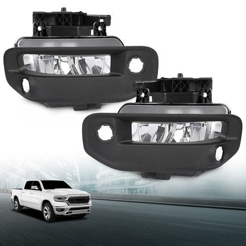 Solid Spare Fit For 2019-2023 Ram 1500 LED Fog Lights Driving Lamps w/ Switch Left+Right
