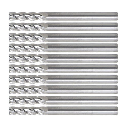 Solid Spare 10 PCS 1/8" Diameter 4 Flute 1-1/2" Overall Length Carbide Square End Mill USA