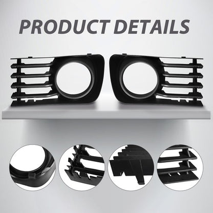 Front Lower Grille & Pair Fog Light Covers W/ Hole For Toyota Prius 2004-2009
