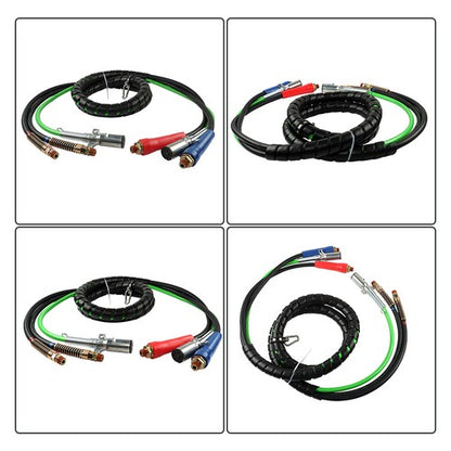 Solid Spare Wrap Set Air Line Hose Assemblies 12Ft 3-in-1 For Semi/Truck/Tractor/Trailer
