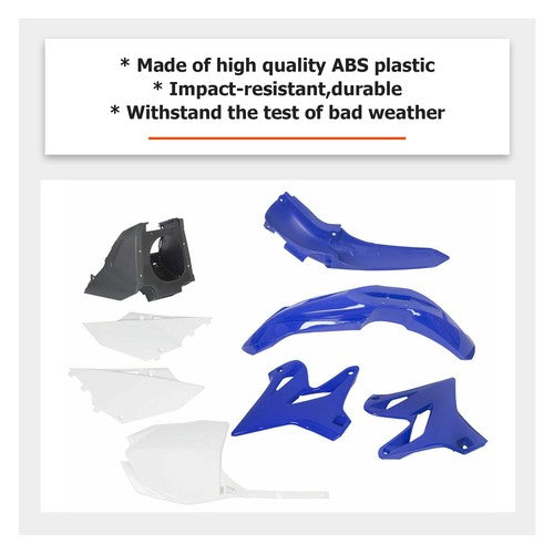 Solid Spare Restyle Plastics Kit Set 2018 Style Blue For Yamaha YZ125 YZ250 2002-2020