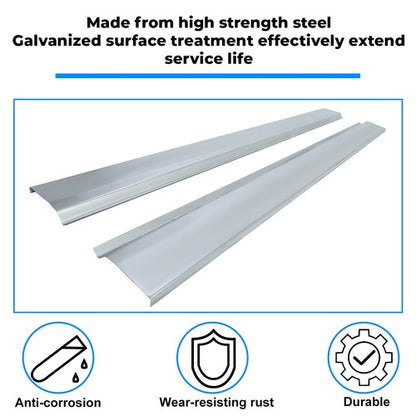 Solid Spare LH&RH Outer Rocker Panels Slip-on For 2002-08 Dodge Ram Pick-Up 4 Door Quad Cab