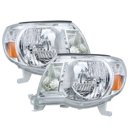 Solid Spare Headlight Headlamp For Toyota Tacoma 2005-2011 Headlamps Left+Right Side Halogen