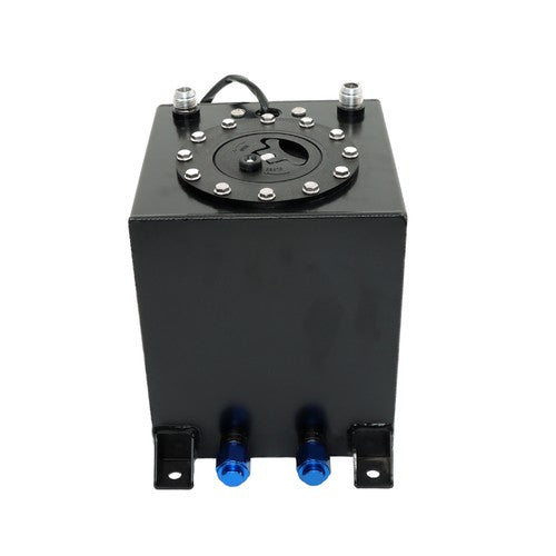 Solid Spare Drifting Fuel Cell Gas Tank+level Sender Black Coated Aluminum Racing 2.5 Gallon
