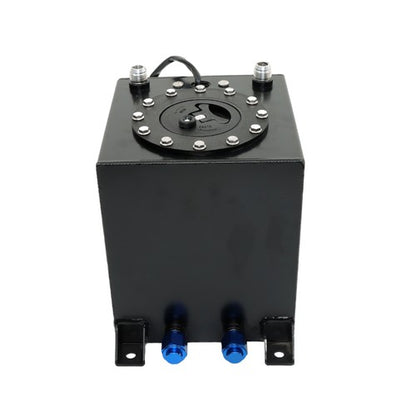 Solid Spare Drifting Fuel Cell Gas Tank+level Sender Black Coated Aluminum Racing 2.5 Gallon