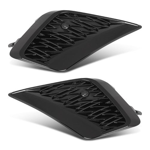 Solid Spare Fit For 18-21 Lexus NX300 F Sport Front Bumper Insert Fog Light Cover Left+Right