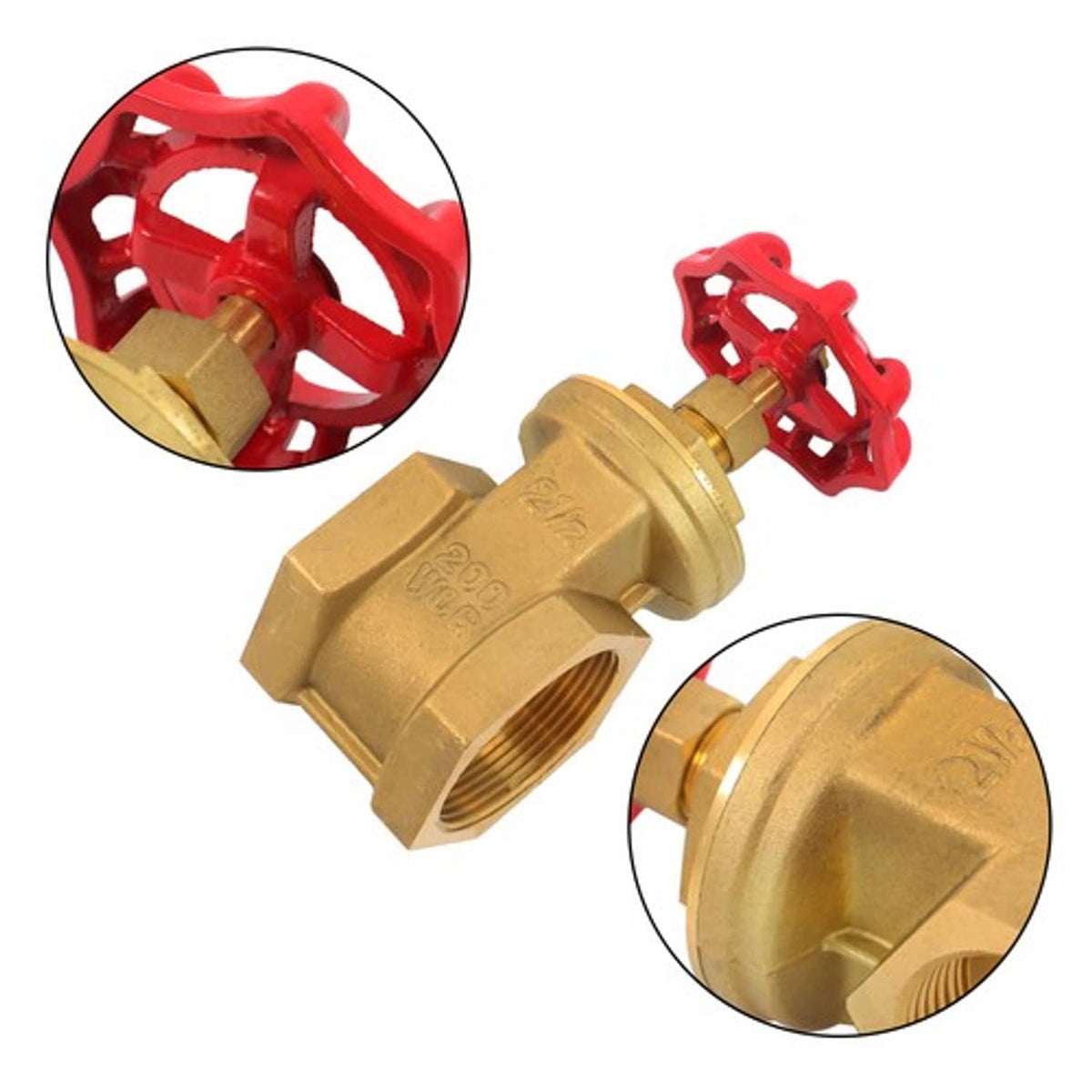 Solid Spare For Water Gas Fuel Flow Control 2-1/2" Brass Gate Valve DN65 NPT Female Thread
