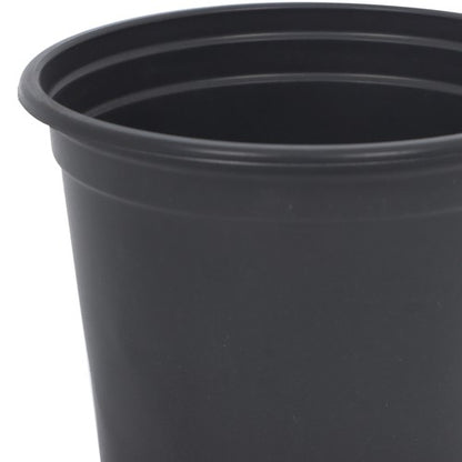 Solid Spare 100 Pcs 5 Inch Plastic Flower Nursery Pots Black Seedling Cups W/Drainage Hole