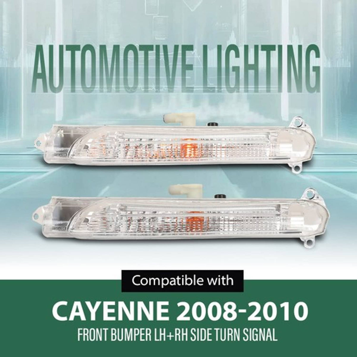 Solid Spare Fit For 2008-2010 Porsche Cayenne Front Bumper Turn Signal Light Left+Right