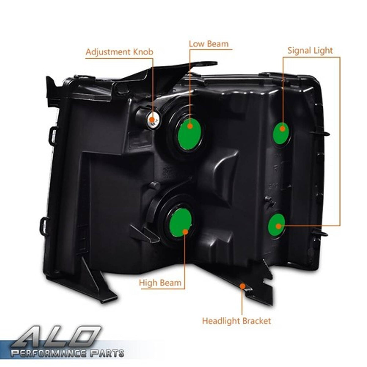 Solid Spare Fit For 07-13 Chevy Silverado 1500/2500/3500 Smoke Lens Black Housing Headlights
