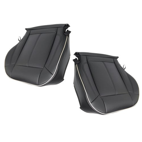 Solid Spare NEW Black Leather For Hummer H3 2006-2010 Driver&passenger Bottom Seat Cover