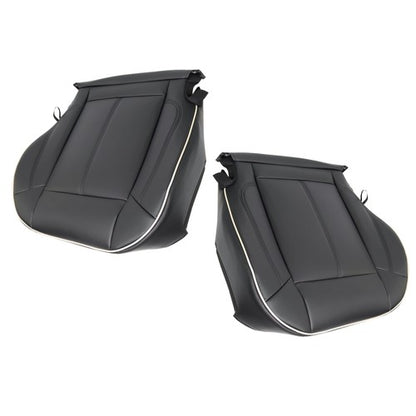 Solid Spare NEW Black Leather For Hummer H3 2006-2010 Driver&passenger Bottom Seat Cover