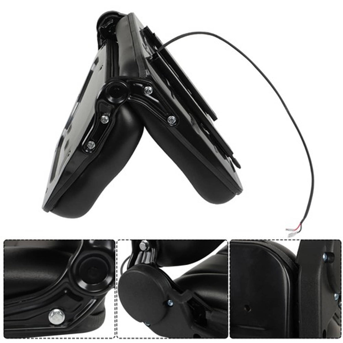 Solid Spare PVC Universal Fold Down Forklift Seat with Adjustable Angle Back Tractor