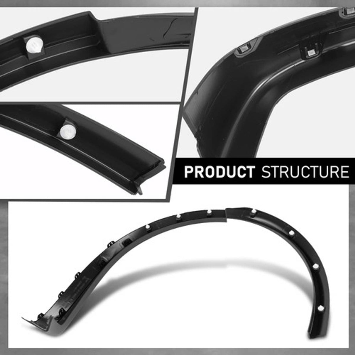 Solid Spare Rear Left Side Fender Flare Wheel Arch Molding Fit For 2016-2023 Tesla Model X