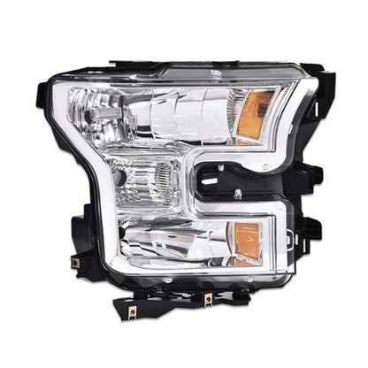 Solid Spare Fit For 15-17 Ford F-150 Amber Chrome Housing Headlight Right Passenger Side