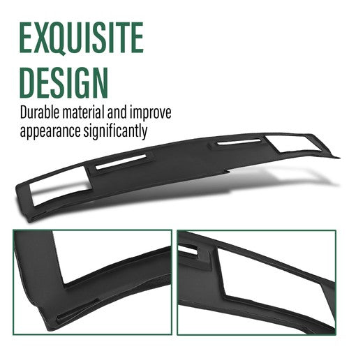 Solid Spare Dash Board Cover Cap Overlay Black Fit For 1986-1993 Chevy S10 GMC S15