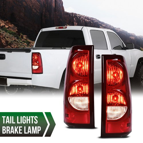 Solid Spare Fit For 1999-2006 Chevy Silverado Tail Lights Lamps Driver&Passenger Side