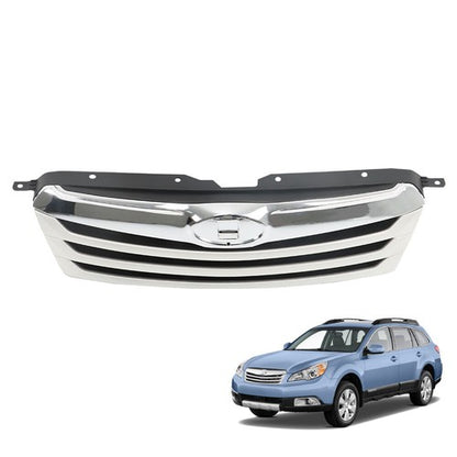 Solid Spare Silver Mesh New Front Grille Bumper Upper Plastic For Subaru Outback 2010-2012
