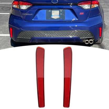 2pcs Rear Bumper Reflector Reflex Red For 2020 2021 2022 Toyota Corolla L LE SE